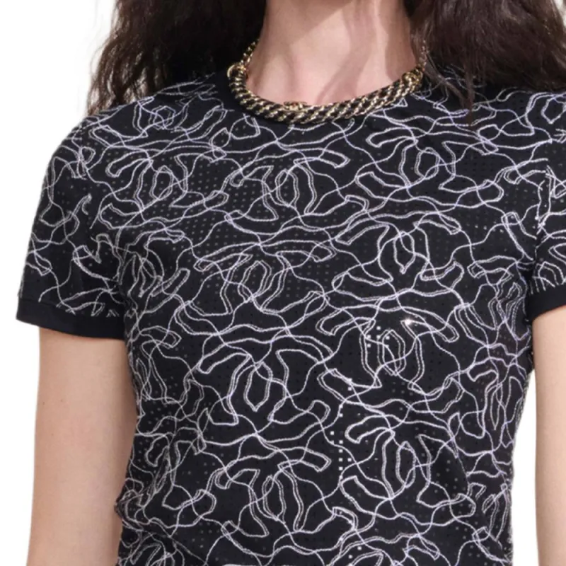 CHANEL SS25 Regular T-Shirt Women's Black White-4