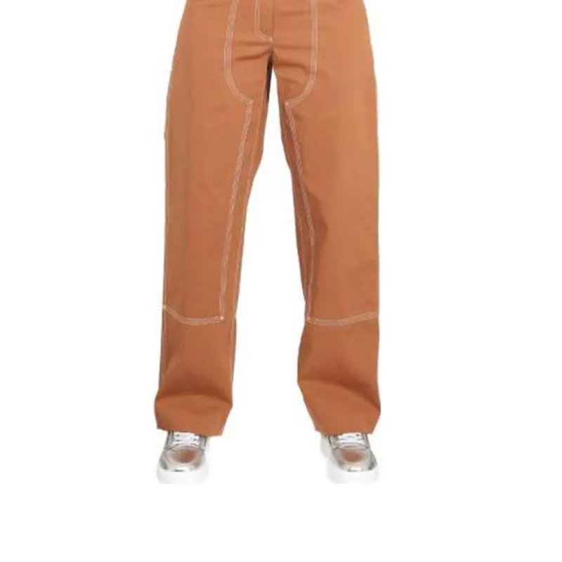 Stella McCartney High Waist Buckle Detailed Straight Leg Trousers-4