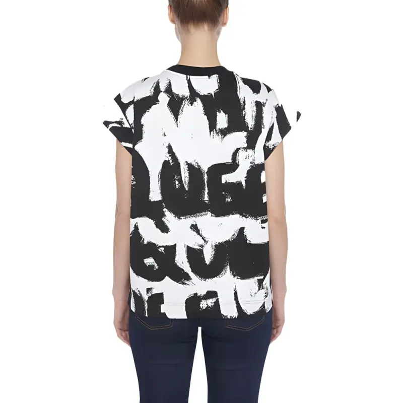 Alexander McQueen T Shirt Women's Black White-2