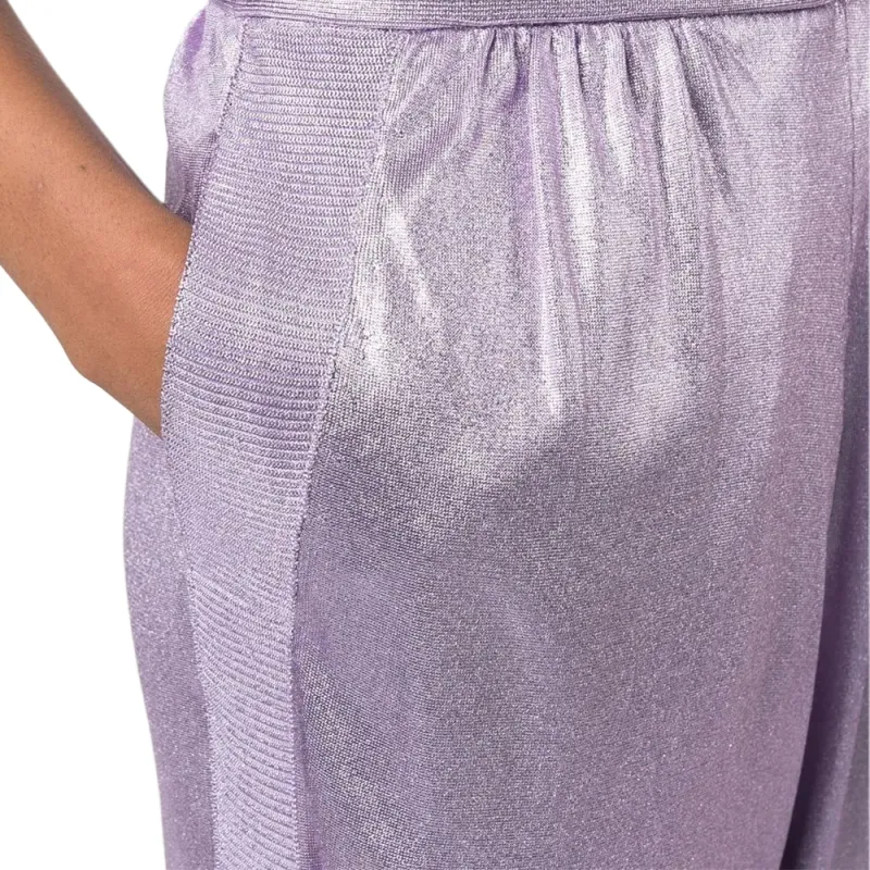 TOM FORD High Rise Metallic Effect Trousers-4