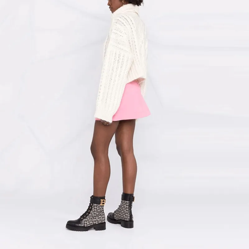 BALMAIN Short Low Rise Gdp Skirt 'Rose'-3