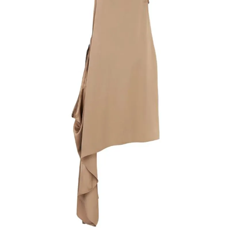 FENDI SS23 Sleeveless Dress Women's Brown-5