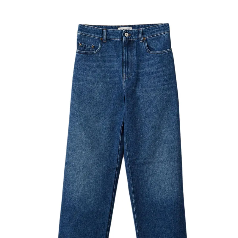 MIU MIU Five pocket Straight leg Jeans-1