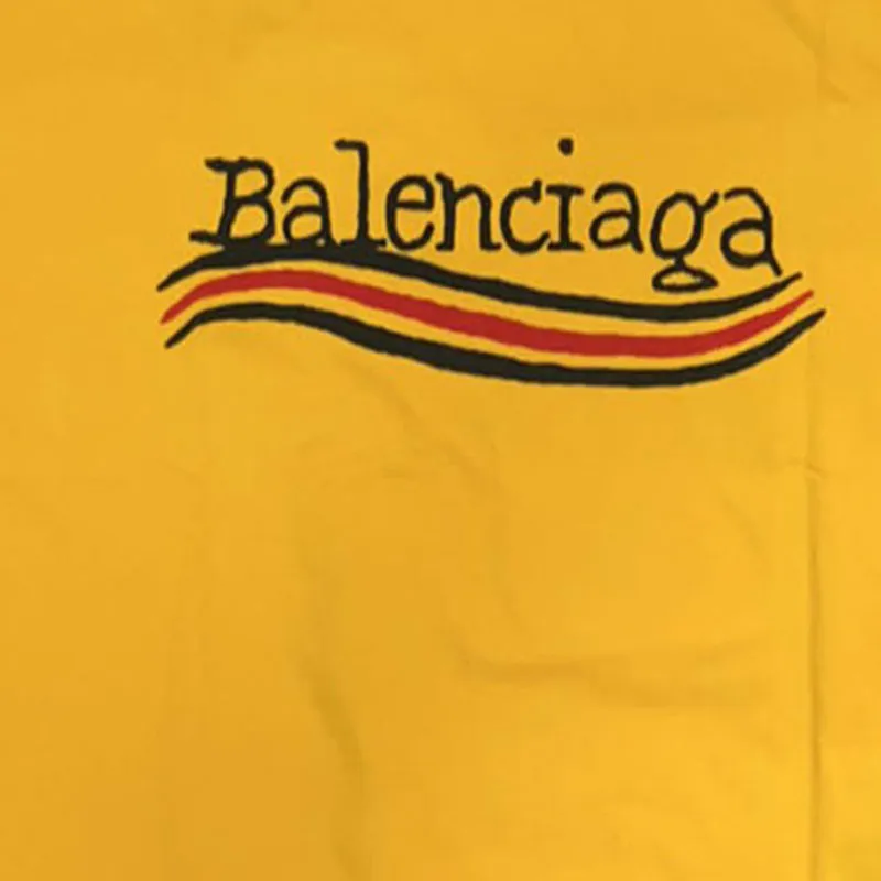 Balenciaga T Shirt Regular Fit Men's Yellow-5