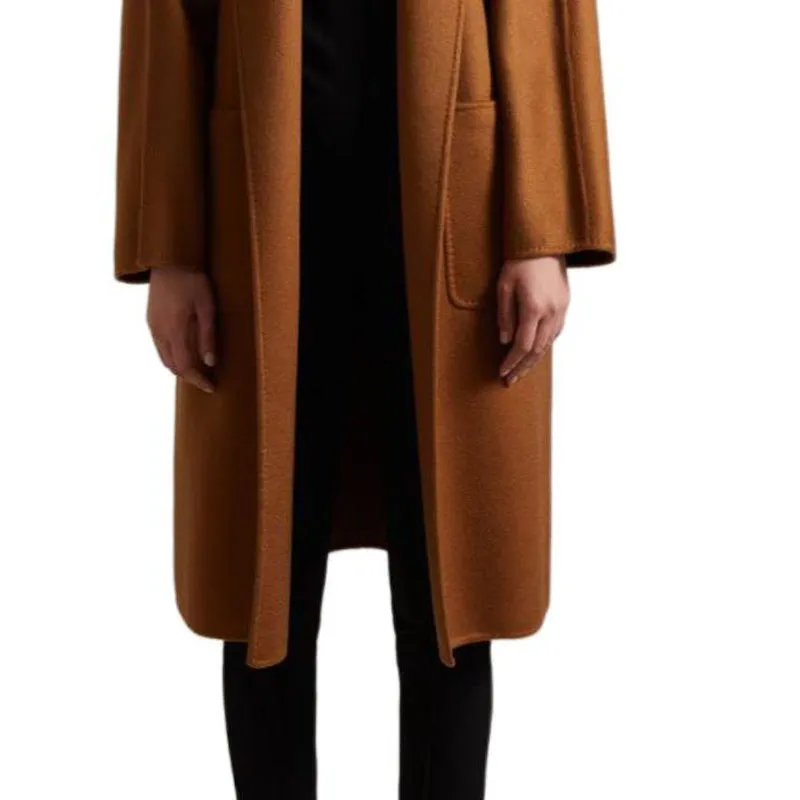 MaxMara Lilia Collection Cashmere Cardigan Coat Women's Tobacco-4