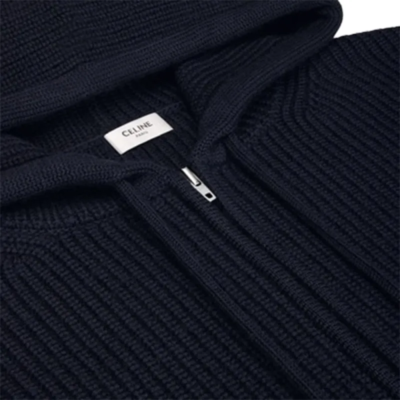 CELINE College Hooded Sweater In Wool-6
