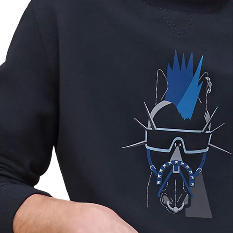 HERMES FW24 Knitwear Men's Ocean Blue-4