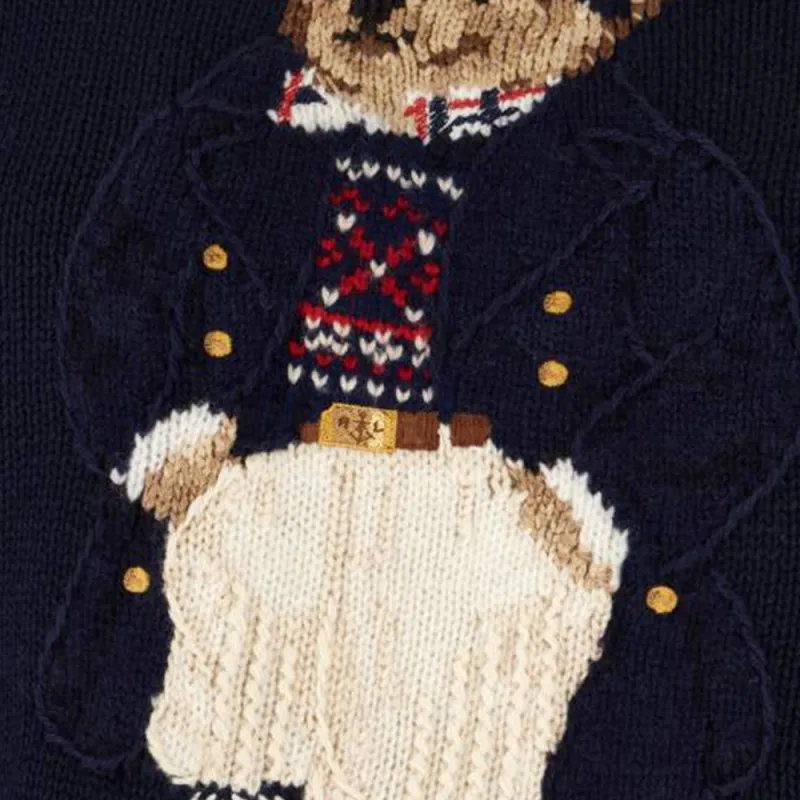 Polo Ralph Lauren Bear Intarsia Crewneck Jumper-5