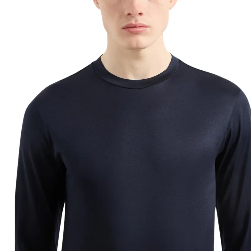 EMPORIO ARMANI Asv Lyocell blend Jersey Jumper-3
