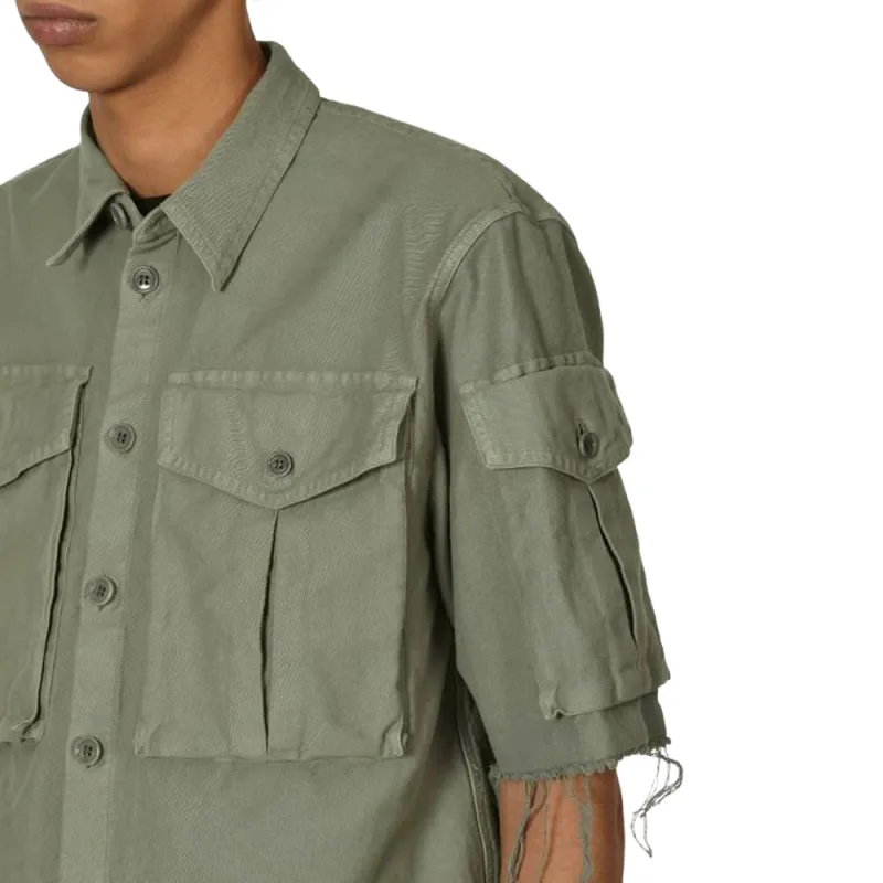 DRIES VAN NOTEN SS24 Shirt Men's Army Green-3