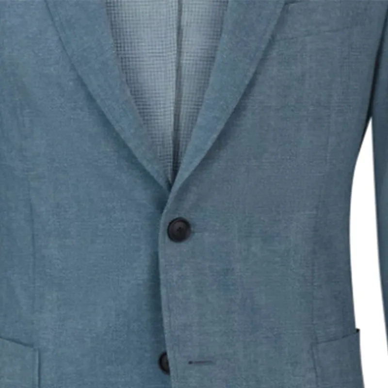 HUGO BOSS Slim Fit Jacket In Wrinkle Resistant Mesh Jackets & Coats Men's Blue-2