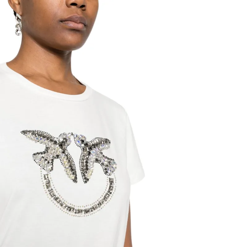 PINKO Logo-Embellished Crewneck T-Shirt-5