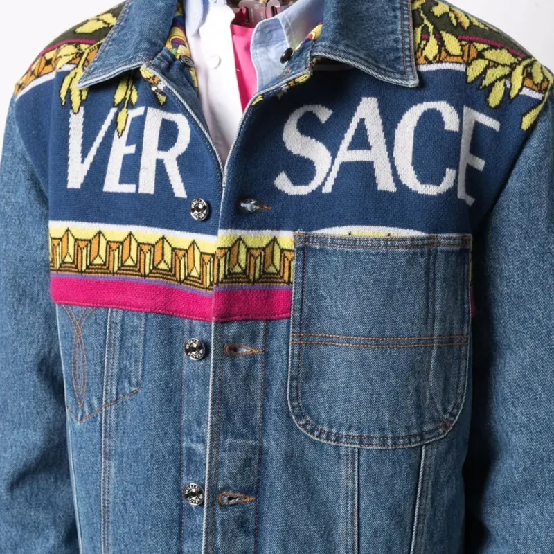 VERSACE Logo Denim Jacket-4