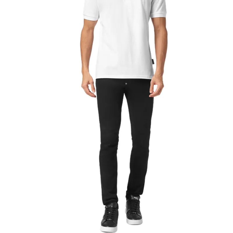 PHILIPP PLEIN Skull&Bones print Cotton Polo Shirt-5