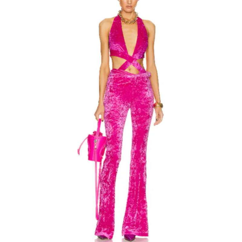 VERSACE Medusa V-neck Jumpsuit-1