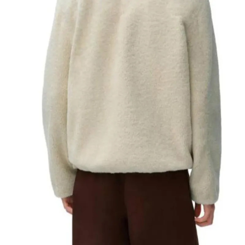 LOEWE Shearling Windproof Jacket Jackets Coats Men's Light White-5