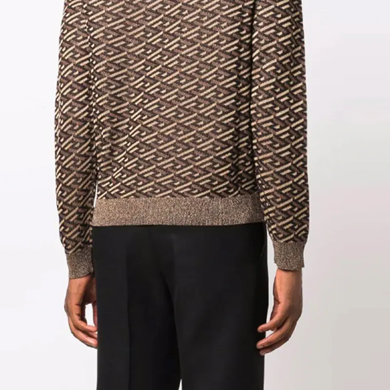VERSACE Sweaters Men Brown-2