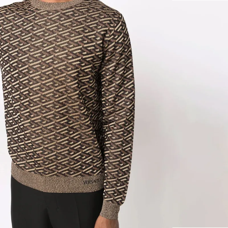 VERSACE Sweaters Men Brown-1