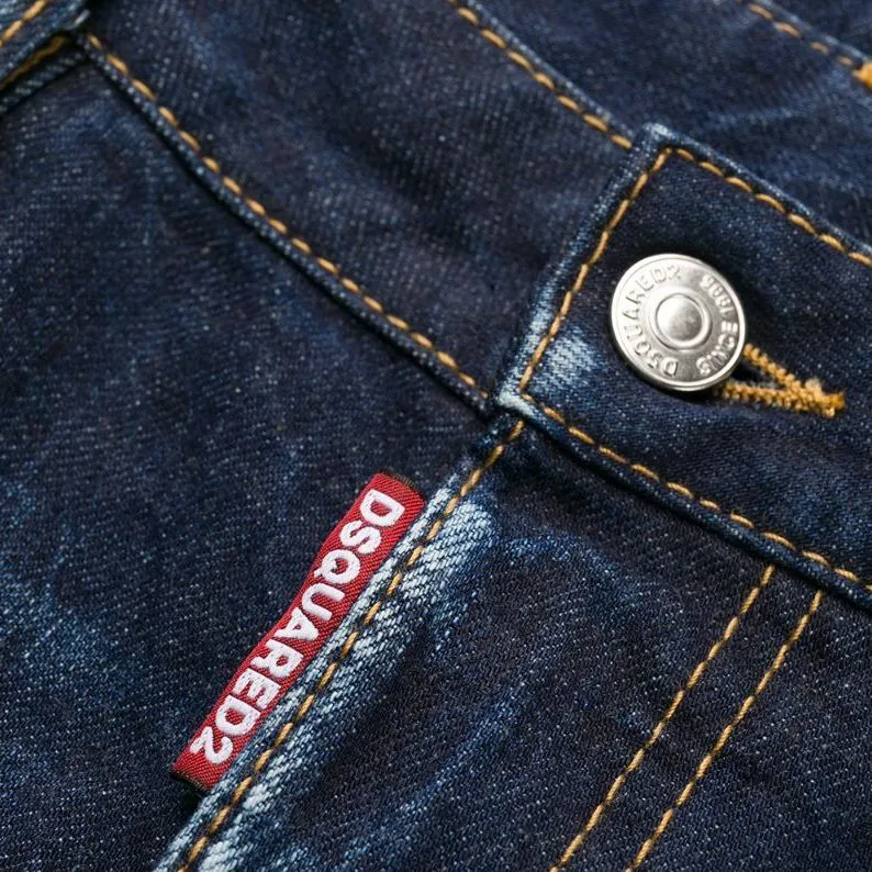 DSQUARED2 Logo Tape Cropped Jeans-5
