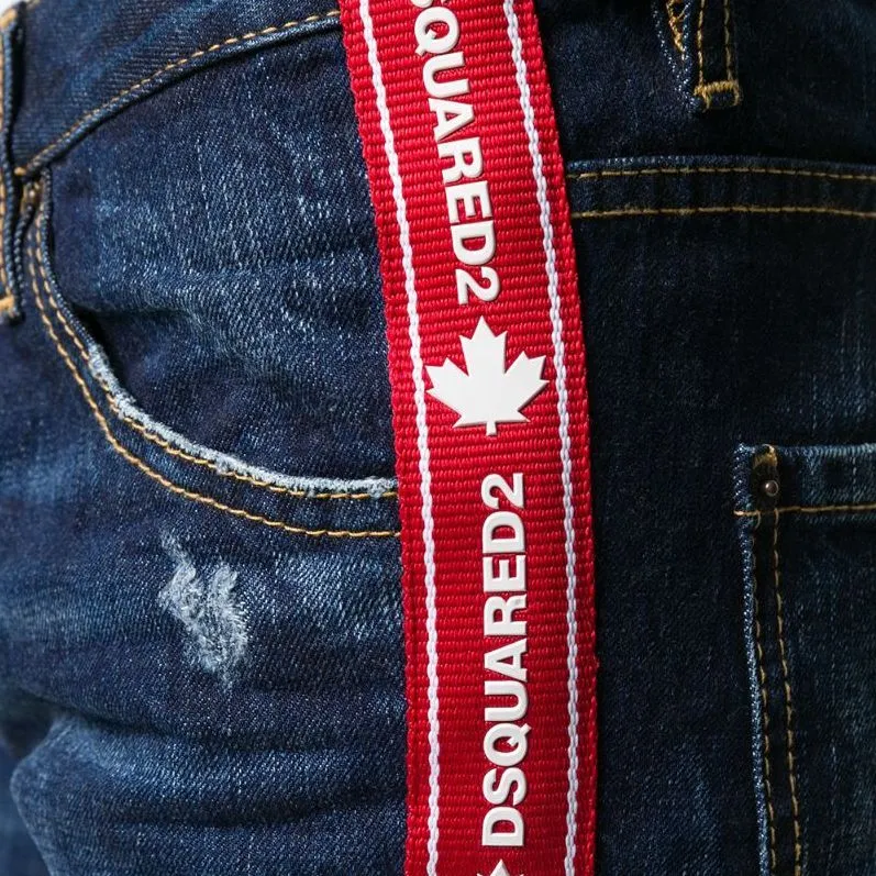 DSQUARED2 Logo Tape Cropped Jeans-6