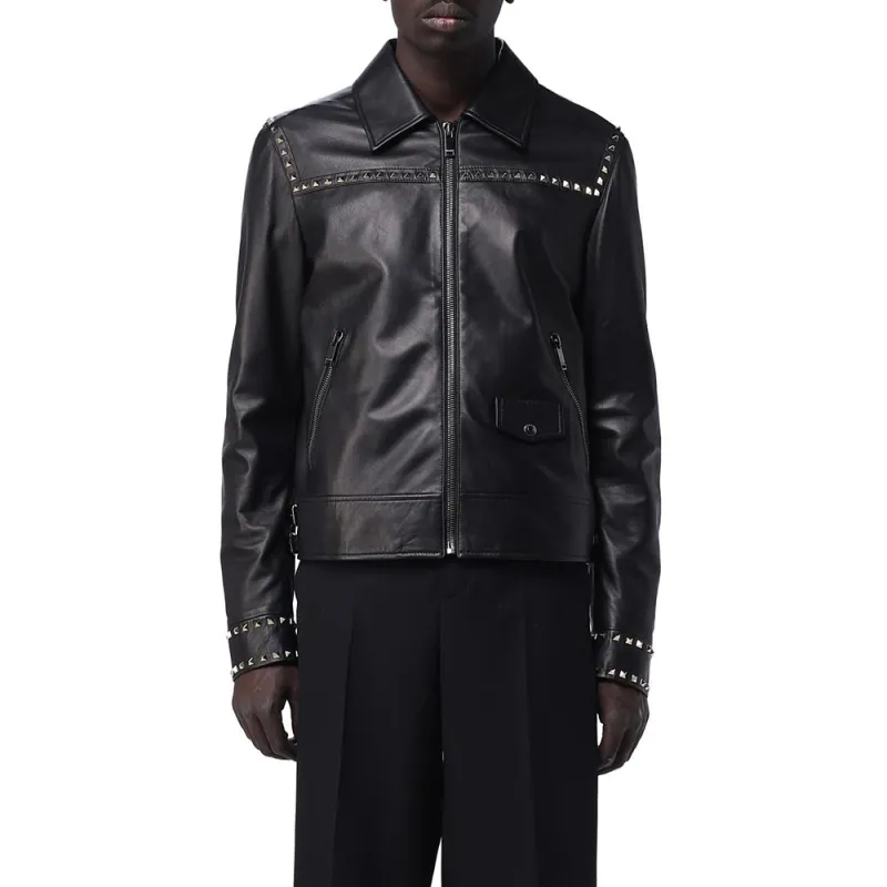Valentino Jackets Coats Men's Black-1