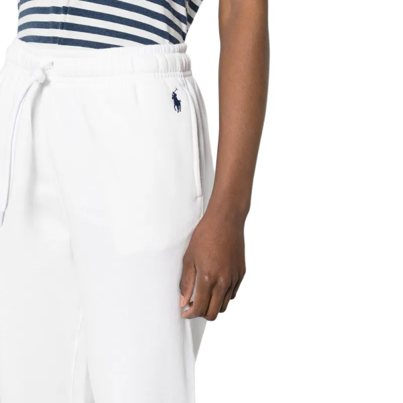 Polo Ralph Lauren SS24 Knitted Sports Pants Women's White-3