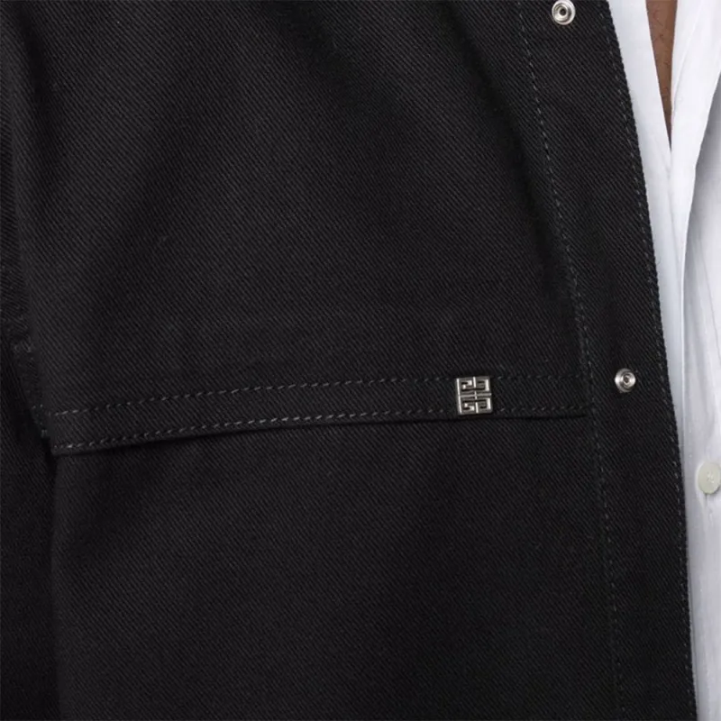 Givenchy 4G Rivet Long Sleeved Denim Shirt-4
