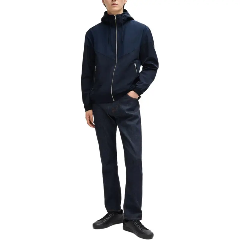 HUGO BOSS Logo Patch Hooded Jacket-1