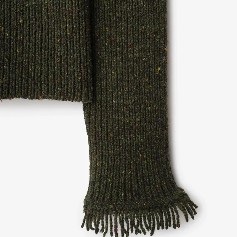 Burberry High Neck Fringed Edge Jumper-4