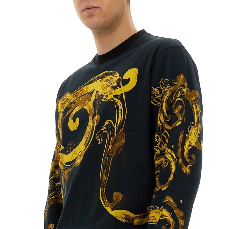 VERSACE JEANS Baroque Printed Crewneck Sweatshirt-4