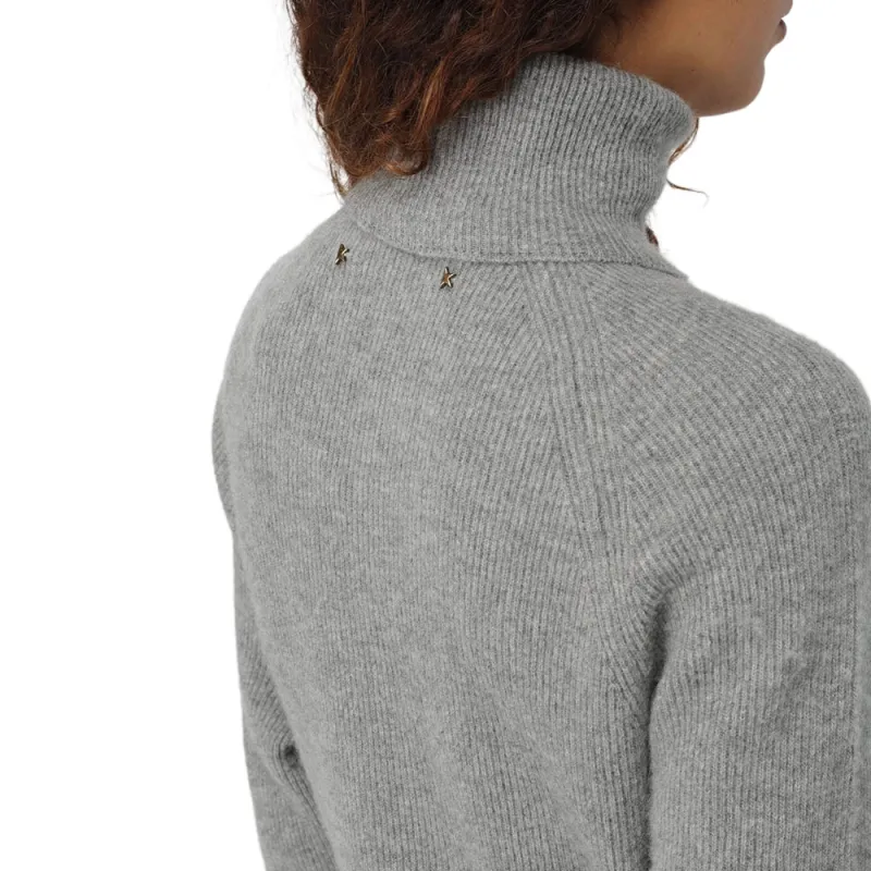 Golden Goose High Neck Ribbed Knit Dress-5