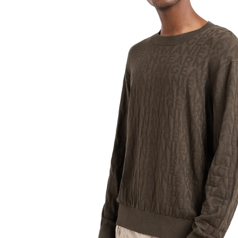 ARMANI EXCHANGEAE FW24 Knitwear Men's Olive Brown-4