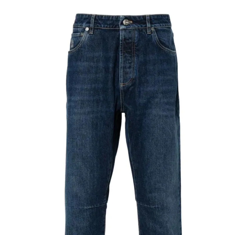 Brunello Cucinelli Mid Rise Straight Leg Slim Fit Jeans-5