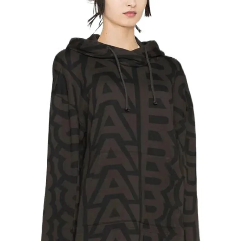 MARC JACOBS Monogram Oversized Drawstring Hoodie-4