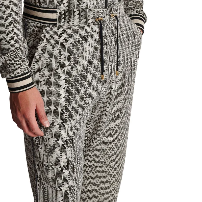 BALMAIN Monogram Jacquard Drawstring Pants-4