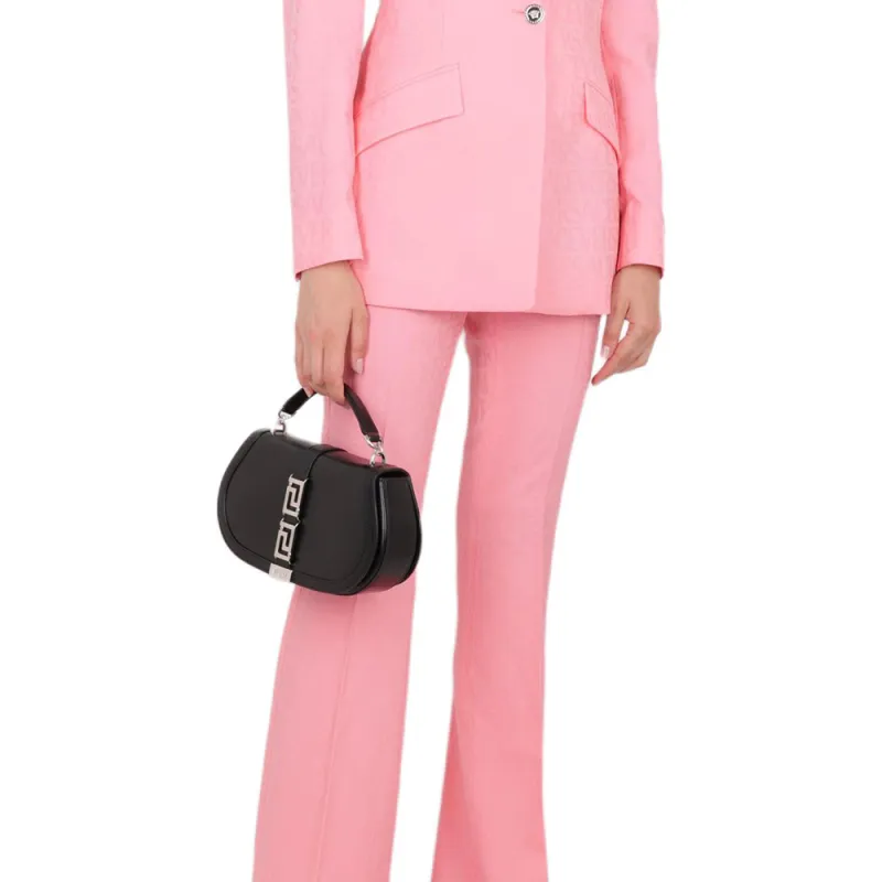VERSACE High Waist Flared Trousers-3