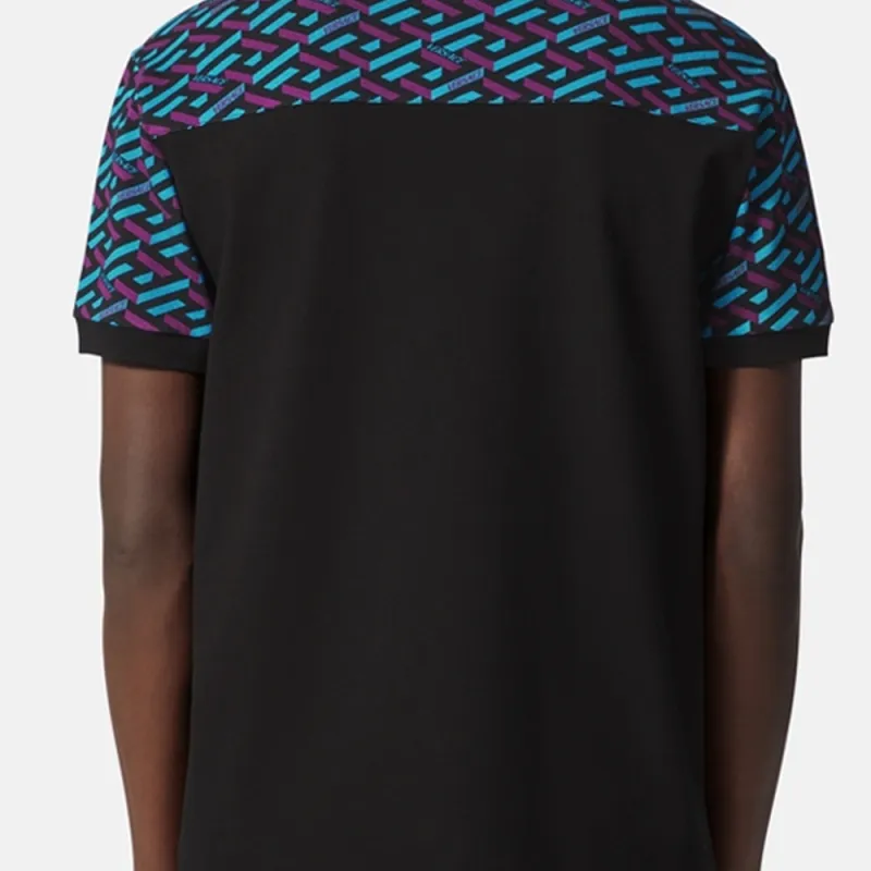 VERSACE Polo Shirts Men Black-5