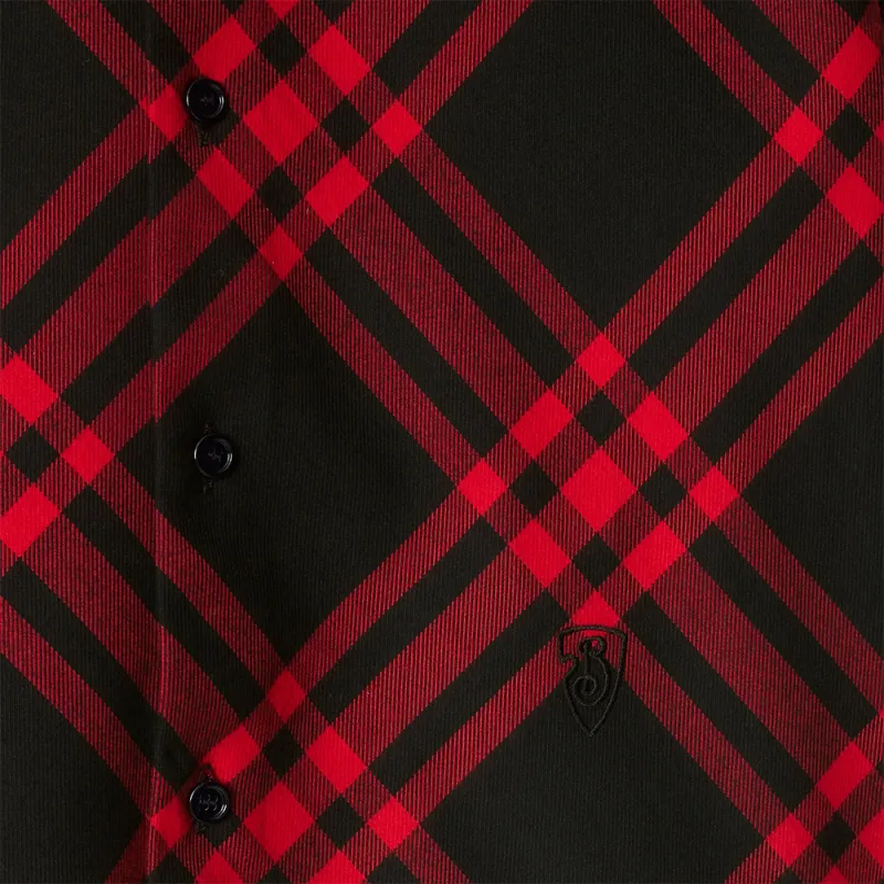Burberry Plaid Long Sleeve Shirt 'Cranberry'-5