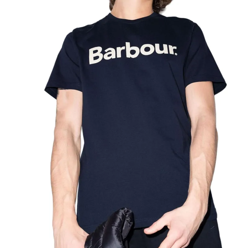 BARBOUR Logo print Cotton T shirt-1