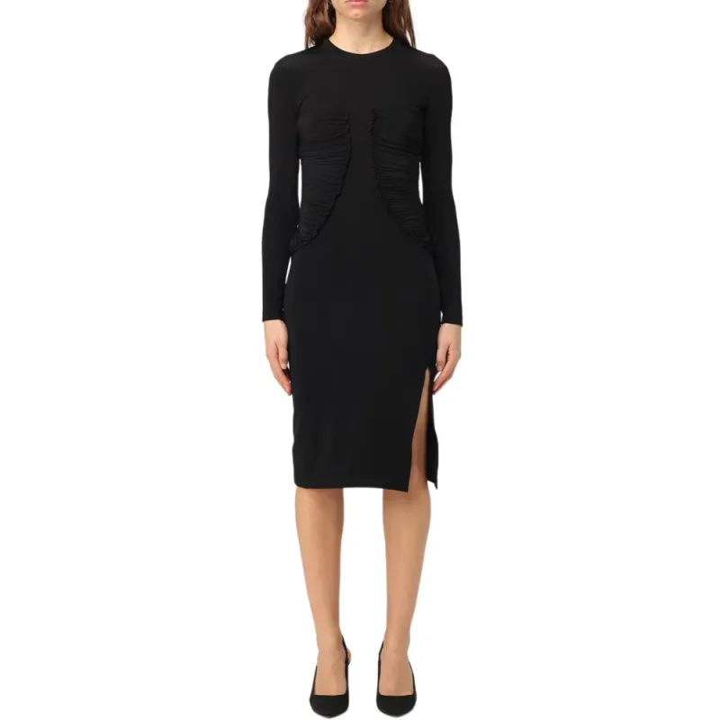 PINKO Aramis Gathered Long Sleeved Midi Dress-2