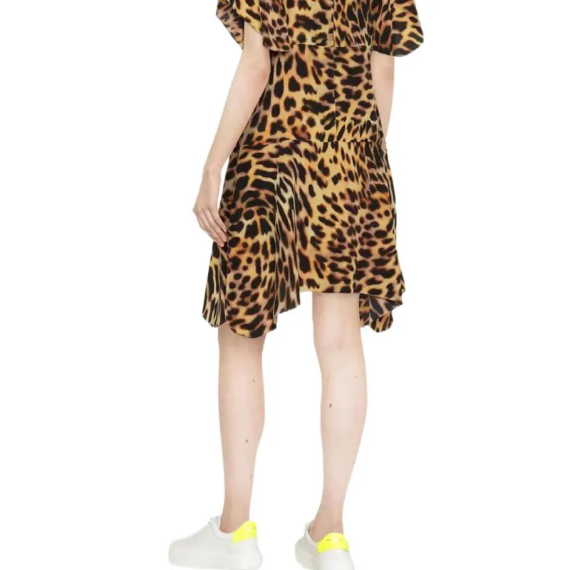 Stella McCartney Leopard print Silk Flounce Dress-4