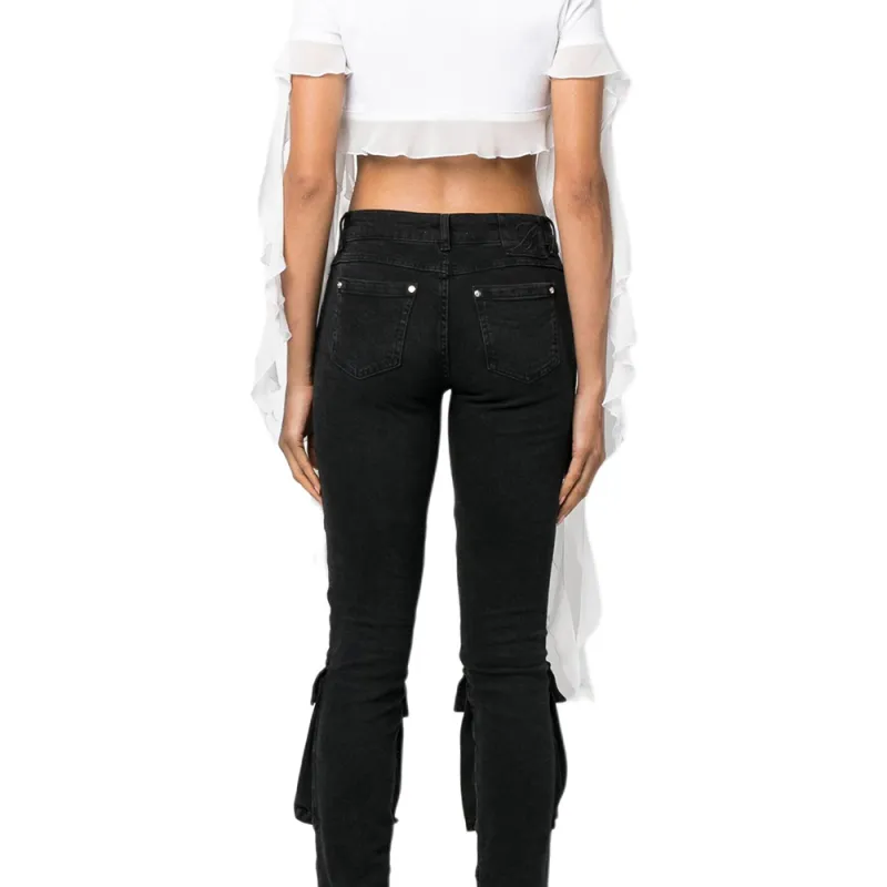 Blumarine Drop Shoulder Sleeve T Shirt Women's White-5