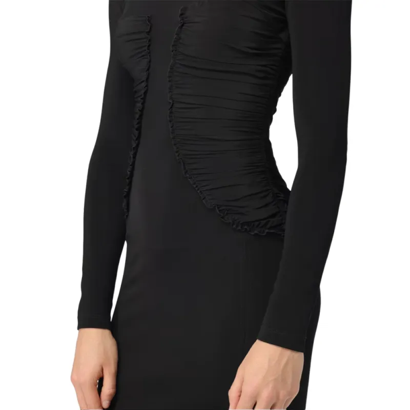 PINKO Aramis Gathered Long Sleeved Midi Dress-4