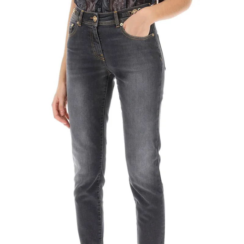 VERSACE Medusa Head Skinny Jeans-2