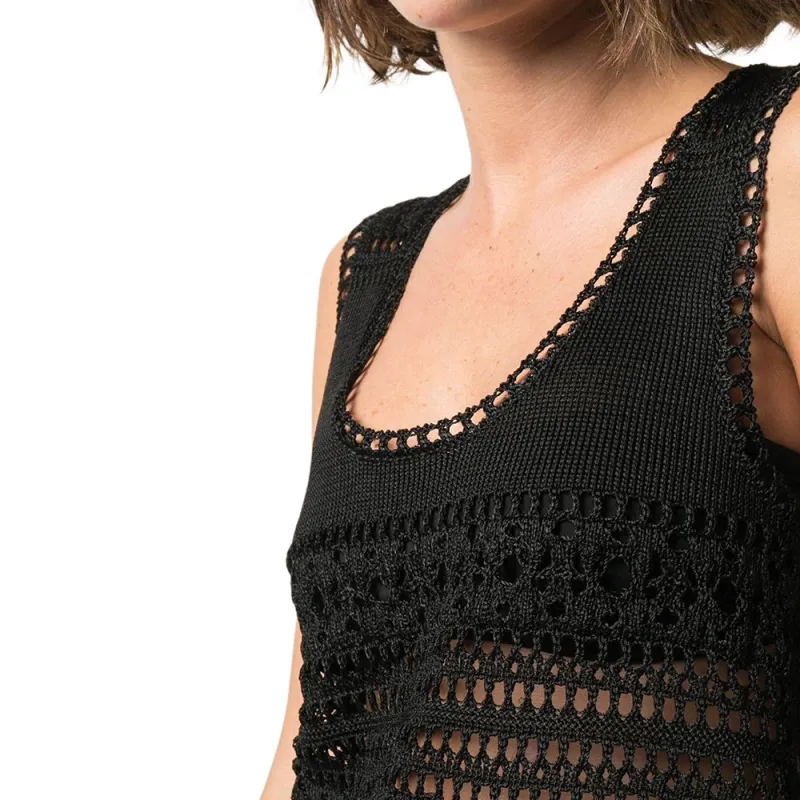 SAINT LAURENT Crochet Sleeveless Top-5