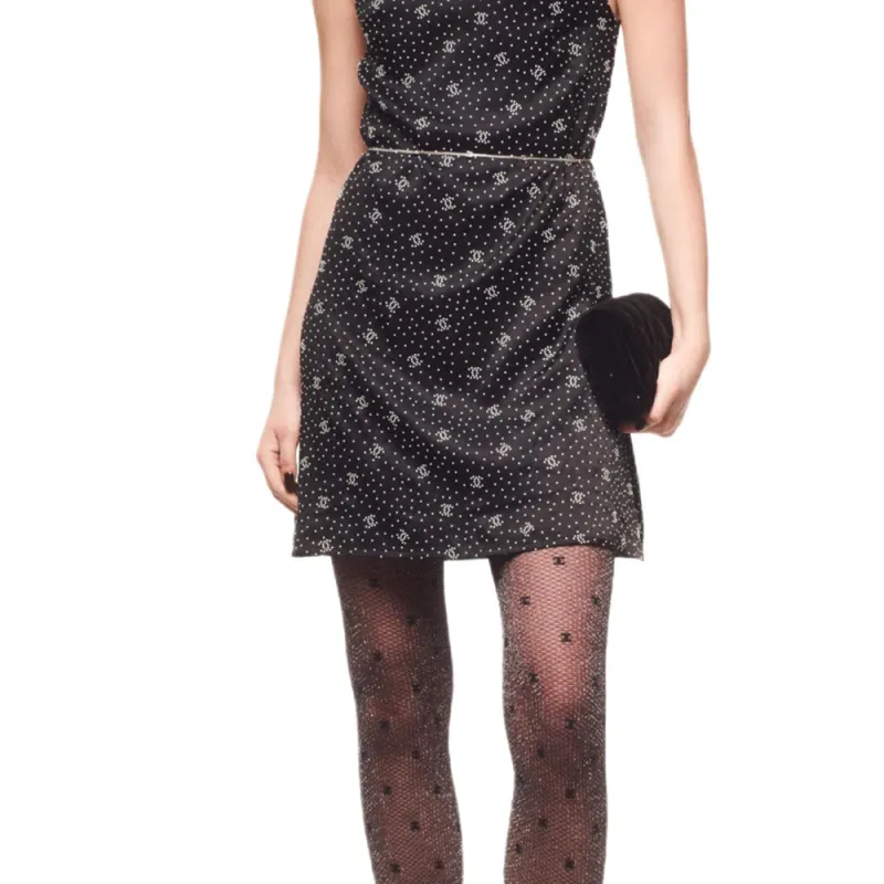 CHANEL FW24 Sleeveless Dress Women's Black White-5