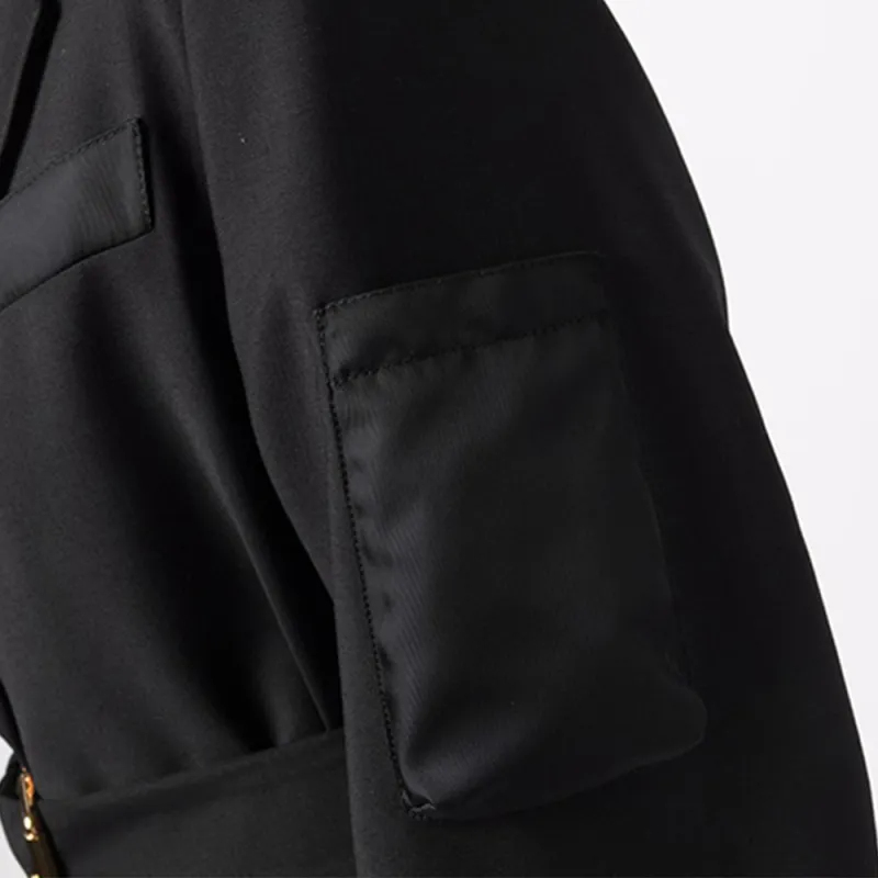 VERSACE Long sleeve Belted Jacket-4