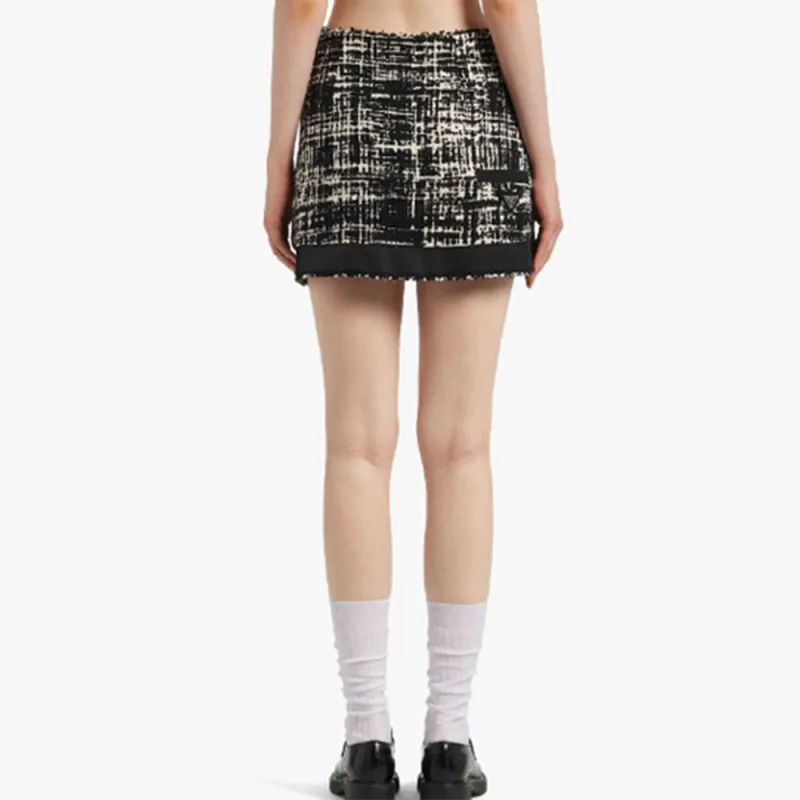 PRADA Casual Short Skirts Women's Black-3