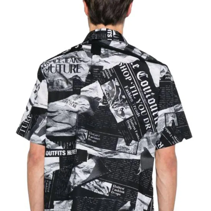 VERSACE JEANS COUTURE Pattern Printed Short Sleeved Shirt-5