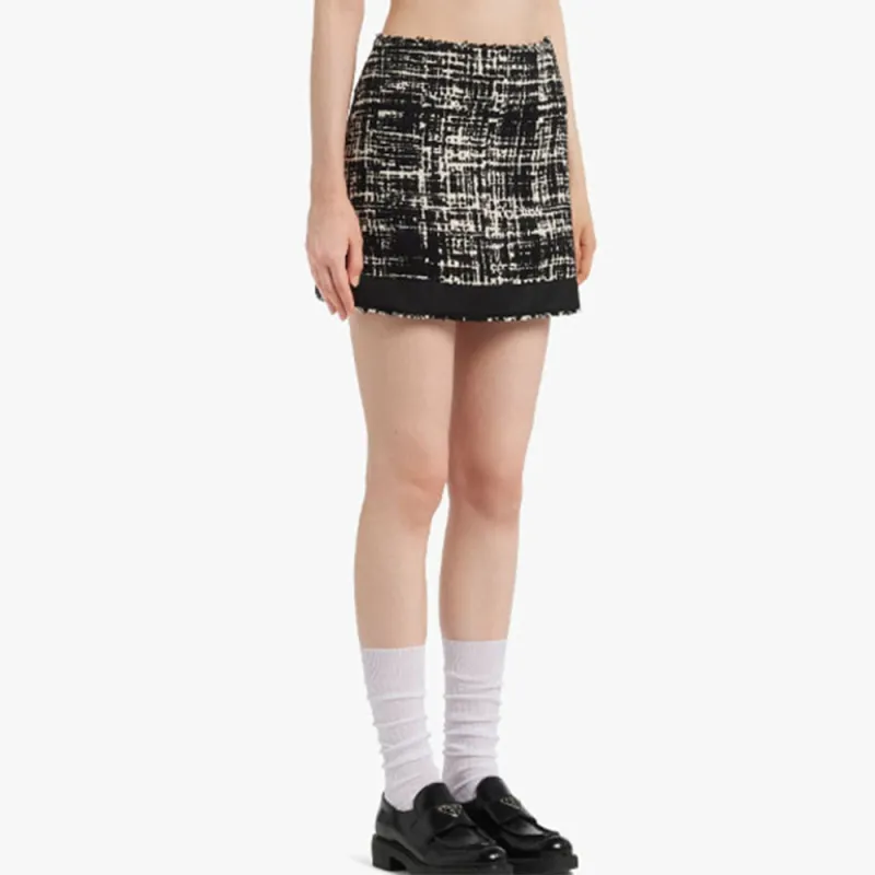 PRADA Casual Short Skirts Women's Black-4